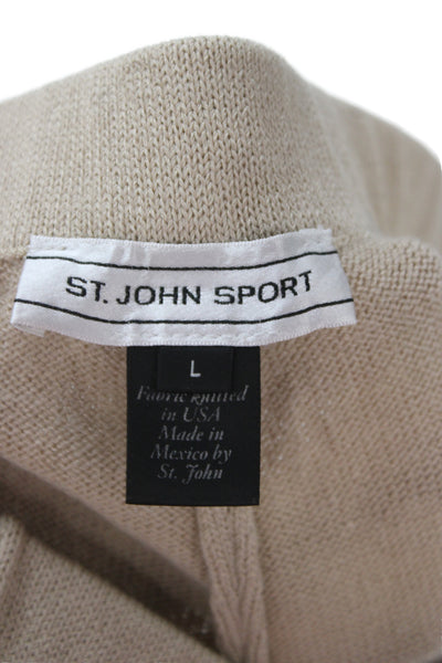 St. John Sport Womens Dress Pants Beige Size L