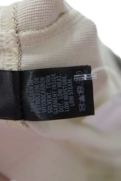 St. John Women Sweatpants Beige Solid 79% Viscose 21% Polyester Size L