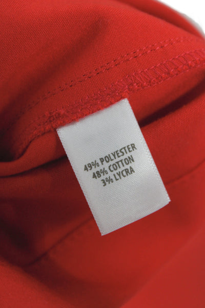St. John Sport Womens Red Dress Pants Button Classic Plus Size 16