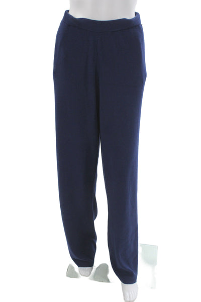St. John Womens Dark Blue Sweatpants 60% Modal Inseam 30 Size L
