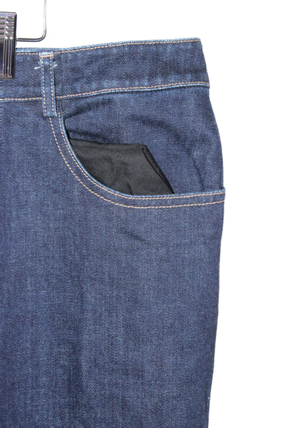 St. John Womens Plus Straight Jeans Dark Blue High Rise Denim Size 16