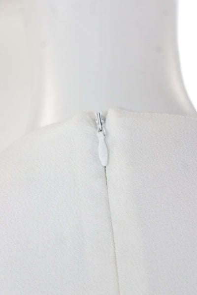 Asos Women Jumpsuit White Sleeveless V Neck Solid Polyester Size 12