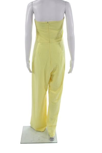Asos Women Yellow Square Neck Sleeveless Jumpsuit Size 14