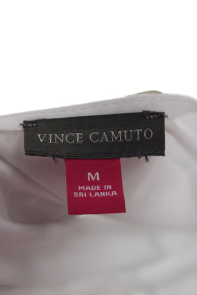 Vince Camuto Womens Sleeveless Scoop Neck White Jumpsuit Size M