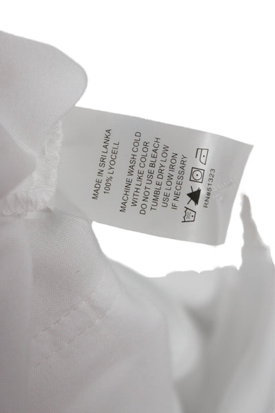 Vince Camuto Womens Sleeveless Scoop Neck White Jumpsuit Size M