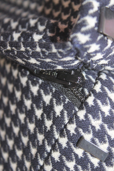 M.M. Lafleur Womens Dress Pants Dark Gray Check Wool Polyester Hook Eye Size 8