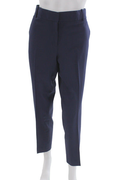 Theory Unisex Ankle Dress Pants Dark Blue Wool Hook & Eye Size 8