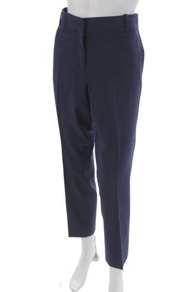 Theory Unisex Ankle Dress Pants Dark Blue Wool Hook & Eye Size 8