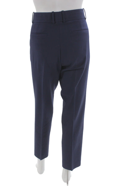 Theory Unisex Ankle Dress Pants Dark Blue Wool Hook & Eye Size 8