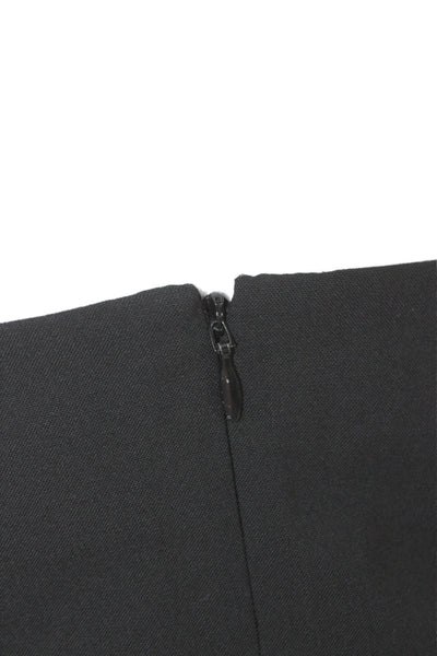 Theory Womens Straight Pencil Skirt Black 96% Virgin Wool Size 8