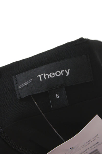 Theory Womens Straight Pencil Skirt Black 96% Virgin Wool Size 8