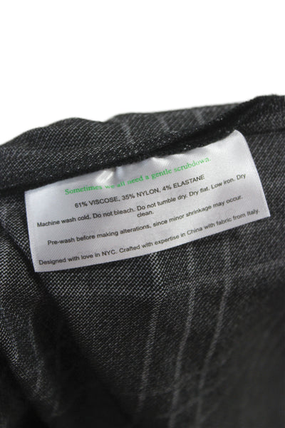 M.M. Lafleur Women Wrap Pencil Midi Plaid Black Skirt Size 8