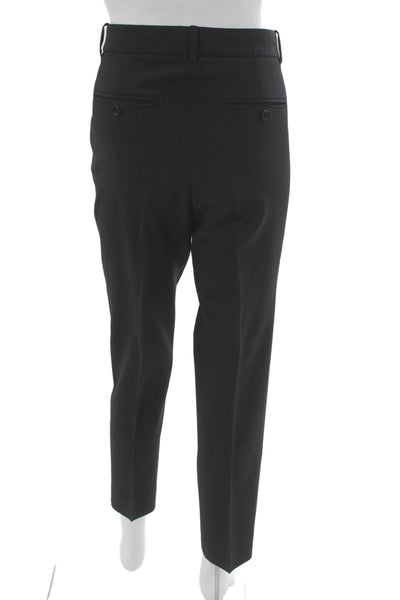 Theory Unisex Ankle Dress Pants Black Virgin Wool Size 8