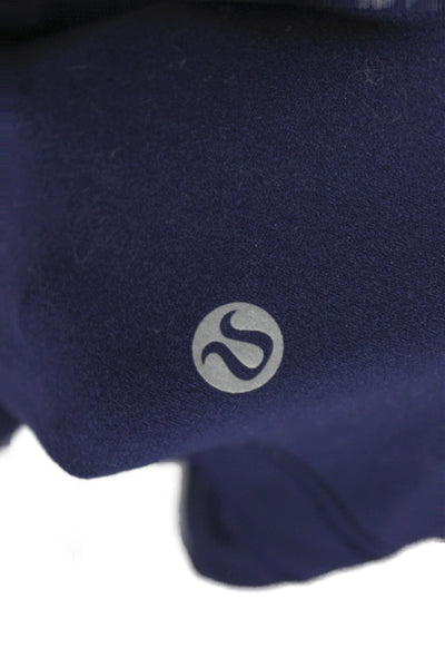 Lululemon Women Windbreaker High Neck Zip Dark Blue Polyester Size 2