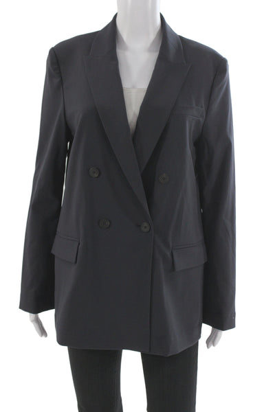 M.M. Lafleur Unisex Dark Blue Collared Long Sleeve Blazer Button Size 8