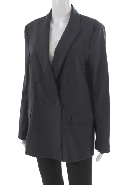 M.M. Lafleur Unisex Dark Blue Collared Long Sleeve Blazer Button Size 8