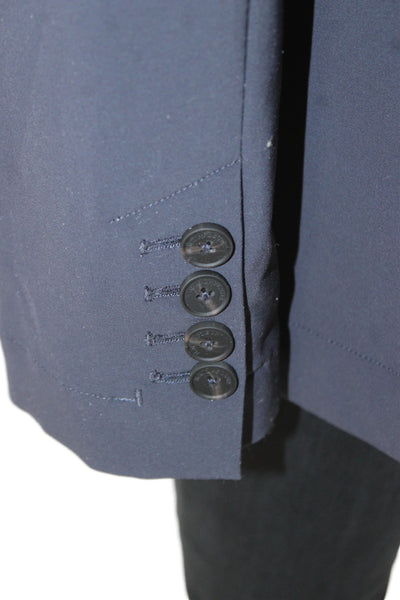 M.M. Lafleur Unisex Dark Blue Collared Long Sleeve Blazer Button Size 8
