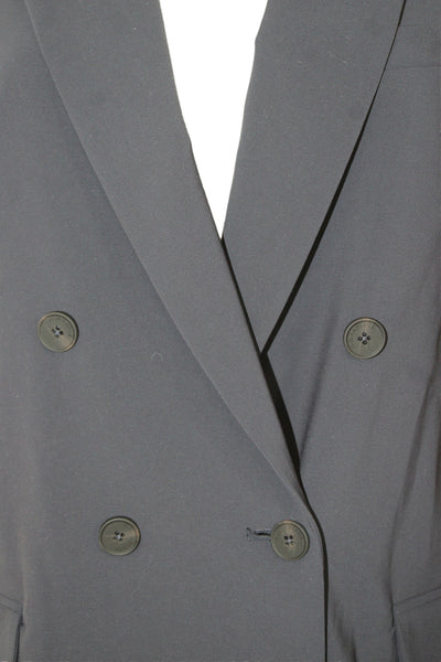 M.M. Lafleur Unisex Dark Blue Collared Long Sleeve Blazer Button Size 8