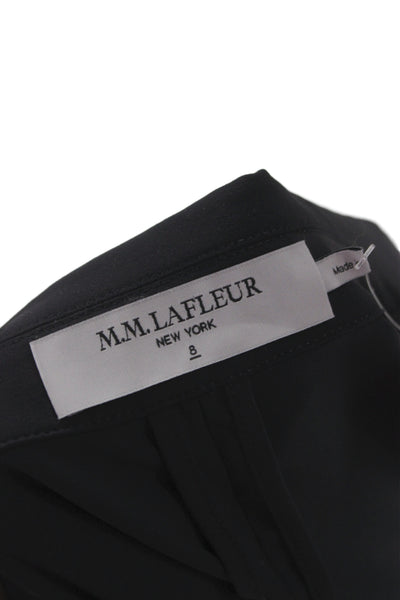 M.M. Lafleur Unisex Dark Blue Collared Long Sleeve Blazer Button Size 8