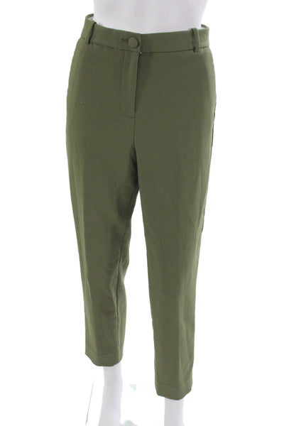 J Crew Women Cropped Ankle Dress Pants Green Size 8