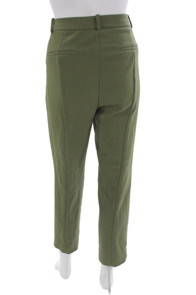 J Crew Women Cropped Ankle Dress Pants Green Size 8
