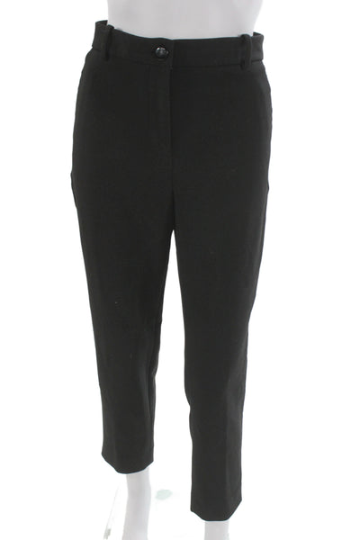 J Crew Womens Ankle Cropped Dress Pants Black Size 8