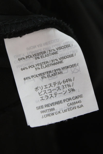 J Crew Womens Ankle Cropped Dress Pants Black Size 8