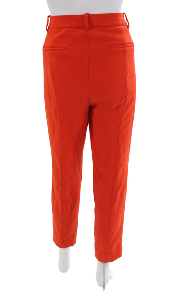 J Crew Womens Orange Cropped Ankle Dress Pants Polyester Size 8