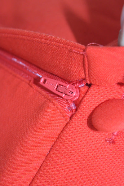 J Crew Womens Orange Cropped Ankle Dress Pants Polyester Size 8