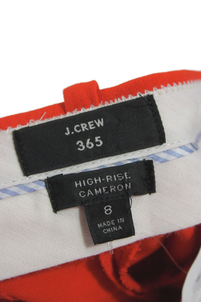 J Crew Womens Orange Cropped Ankle Dress Pants Polyester Size 8