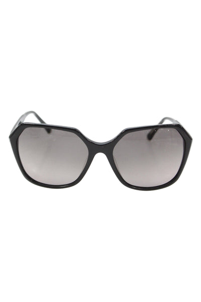 Kate Young For Tura Womens Black Plastic Large Rounded Sunglasses