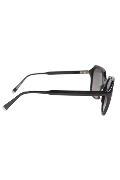 Kate Young For Tura Womens Black Plastic Large Rounded Sunglasses