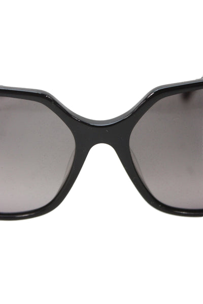 Kate Young For Tura Womens Black Plastic Large Rounded Sunglasses