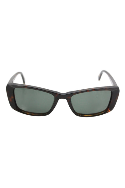 Kate Young For Tura Womens Brown Tortoise Shell Print Plastic Square Sunglasses