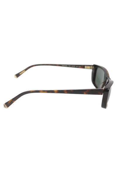 Kate Young For Tura Womens Brown Tortoise Shell Print Plastic Square Sunglasses