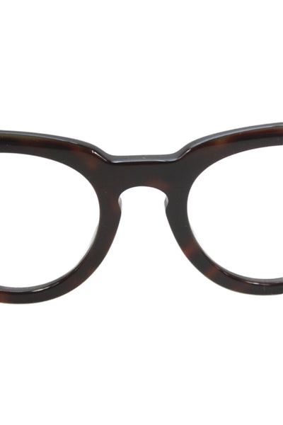 Kate Young For Tura Womens Brown Tortoise Shell Print Round Eyeglass Frames