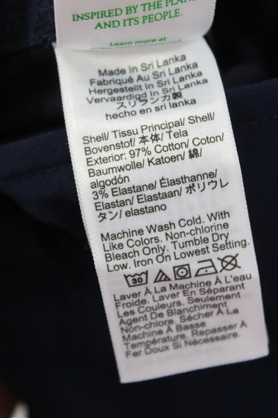 J Crew Unisex Chino Pants Dark Blue Hook Eye 29 Inseam Size 4