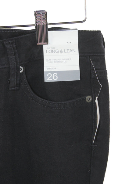 Gap Womens Bootcut Jeans Black Low Rise Size 26