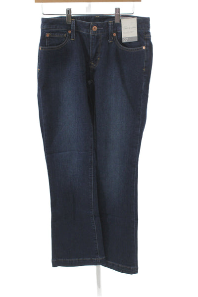 Gap Women Bootcut Jeans Dark Blue Low Rise 30 Inseam Size 27