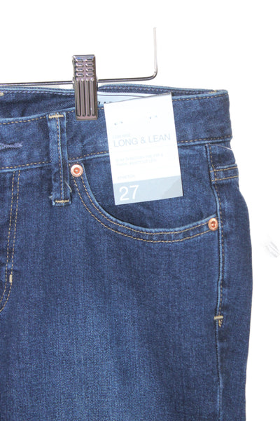 Gap Women Bootcut Jeans Dark Blue Low Rise 30 Inseam Size 27