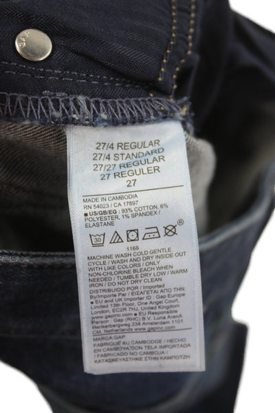 Gap Women Bootcut Jeans Dark Blue Low Rise 30 Inseam Size 27