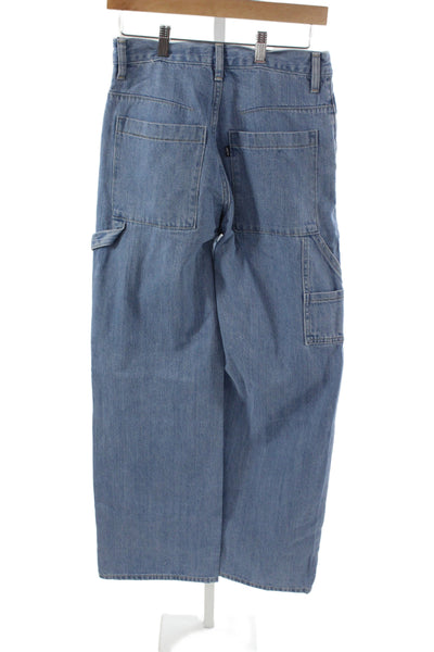 Levis Unisex Light Blue Straight Wide-Leg Jeans 100% Cotton Mid Rise Size 26