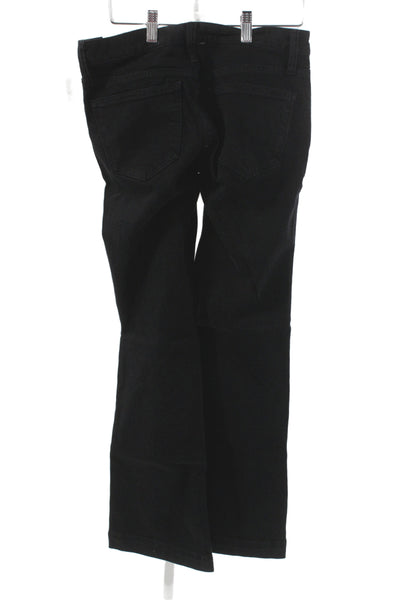 Gap Unisex Bootcut Jeans Black Low Rise Button 94% Cotton Size 27
