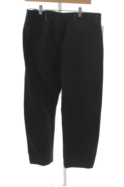 Roucha Mens Dress Jogger Pants Black Cotton Solid Size S