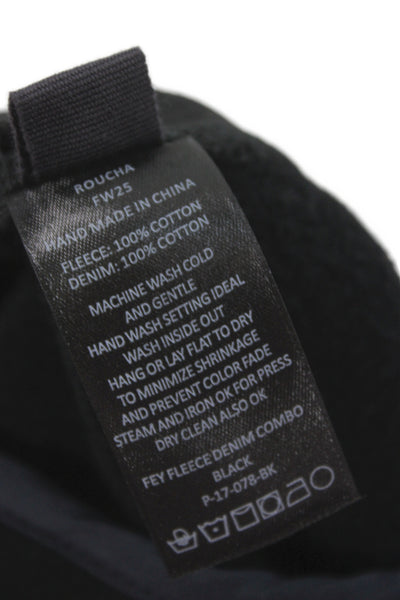 Roucha Mens Dress Jogger Pants Black Cotton Solid Size S