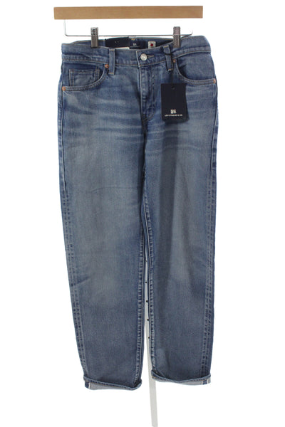 Levis Unisex Straight Cropped Jeans Blue Mid Rise Size 26