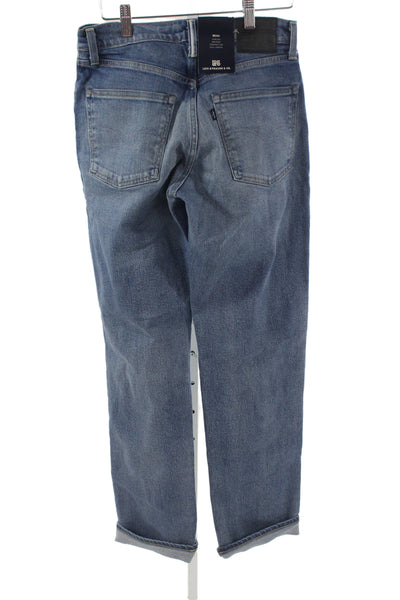 Levis Unisex Straight Cropped Jeans Blue Mid Rise Size 26