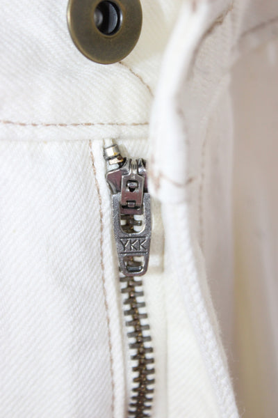 Levis Unisex Carpenter Pants White 100% Cotton Mid Rise 32 Inseam Size 25