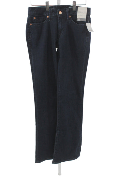 Gap Women Bootcut Jeans Dark Blue Low Rise Button Size 25