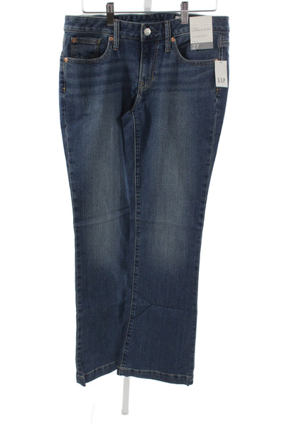 Gap Women Dark Blue Bootcut Jeans Low Rise Inseam 30 Size 27